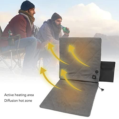 アシクスシックスヒートシートクッション3段暖房対応折りたたみ式スタジアムシートバックサポート付パッド&快適メモリースポンジパッド外野席キャンプ釣り用 