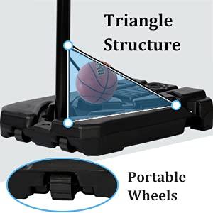 垂直ジャンプ測定付き携帯型バスケットボールフープ&ゴール、バスケットボールシステム6.6~10フィートの高さ調整とホイール、43インチバックボード、屋外バ 垂直ジャンプ測定付き携帯型バスケットボールフープ&ゴール バスケットボールシステム6 10フィートの高さ調整とホイール 43インチバックボード 跳ねるトレーニング