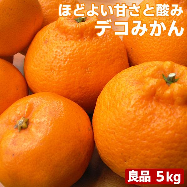 愛媛県産 デコみかん 5kg 良品 送料無料 デコポン 不知火と同品種 でこぽん フルーツ 果物 くだもの みかん 柑橘類（Yahoo!・フルーツショップサニー）