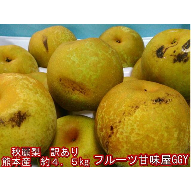 秋麗梨 訳あり 約4.5キロ（約8〜24玉）希少品！ 熊本産 秋麗 なし ナシ