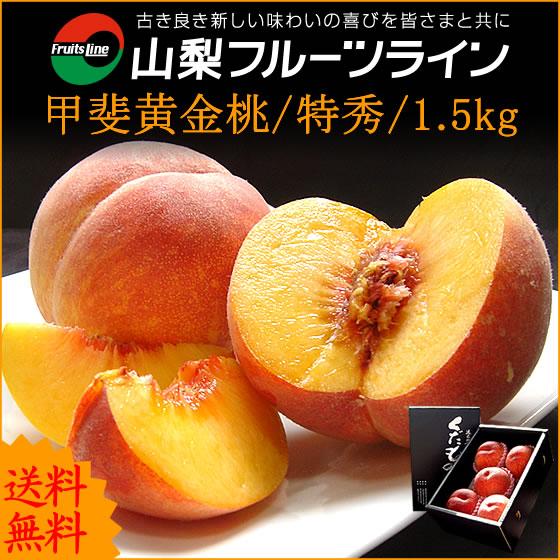 ゆう（ギフト用黄金桃6kg）① 敬老の日 ギフト 桃 山梨 甲斐黄金桃 特秀 約1.5kg 5〜6個入 送料無料