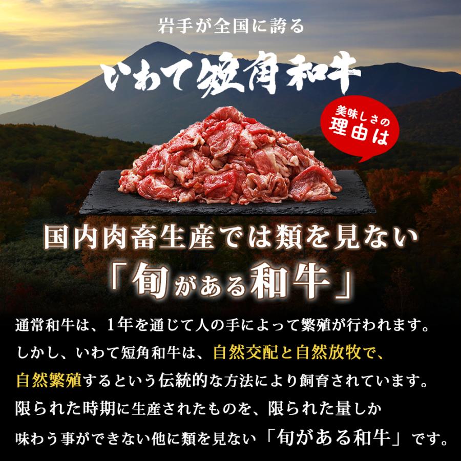 短角牛 切り落とし 1kg 肉 牛肉 赤身肉 和牛 岩手県産 いわて短角和牛 250g×4パック｜fs-buymore｜10