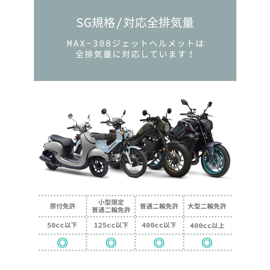 ヘルメット バイク ジェットヘルメット 男女兼用 M L スモールジョン