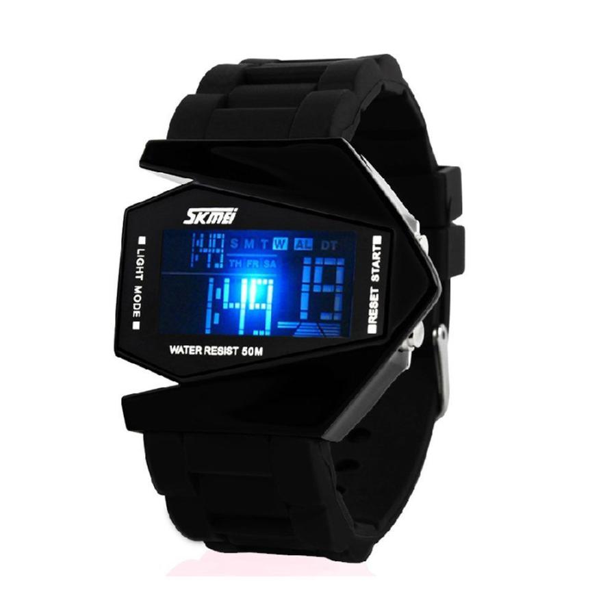 メンズステルス 並行輸入 ハイクラス 50m防水 LED腕時計(BLACK) オシャレ腕時計 かっこいい 個性的 変り種ウォッチ【Skmei正規品】 | 
