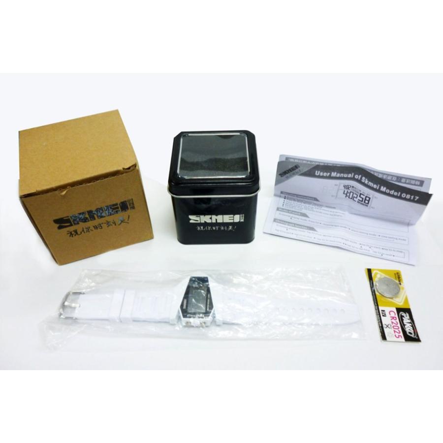 メンズステルス 並行輸入 ハイクラス 50m防水 LED腕時計(WHITE) オシャレ腕時計 かっこいい 個性的 変り種ウォッチ【Skmei正規品】 |  | 02