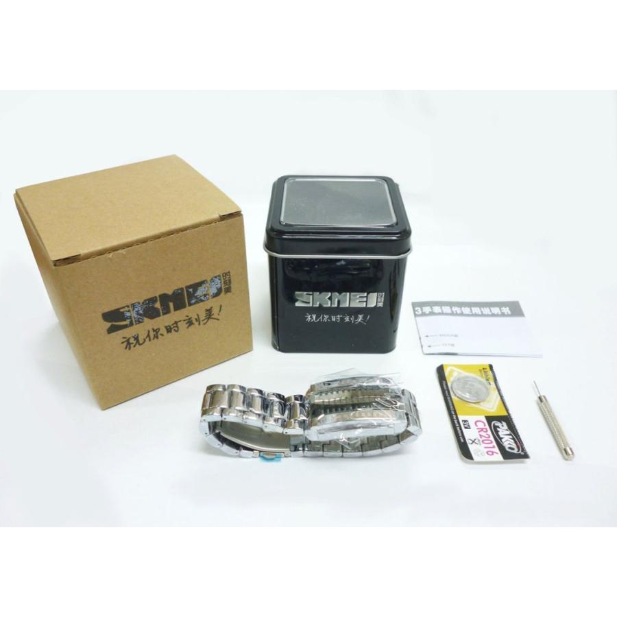 メンズ3連LEDブレスレット 並行輸入 ハイクラス 30m防水 LED腕時計 3列表示（ブラック）お洒落腕時計 かっこいい 個性的 面白 変り種ウォッチ【Skmei正規品】 |  | 02