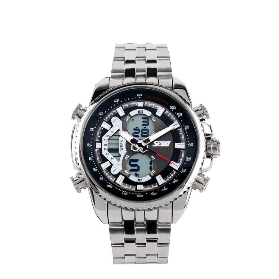 メンズ30m防水スポーツ腕時計 並行輸入 ハイクラス デジタル×アナログ お洒落腕時計 かっこいい 個性的 面白 変り種ウォッチ【Skmei正規品】 | 