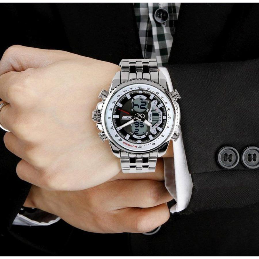 メンズ30m防水スポーツ腕時計 並行輸入 ハイクラス デジタル×アナログ お洒落腕時計 かっこいい 個性的 面白 変り種ウォッチ【Skmei正規品】 |  | 02