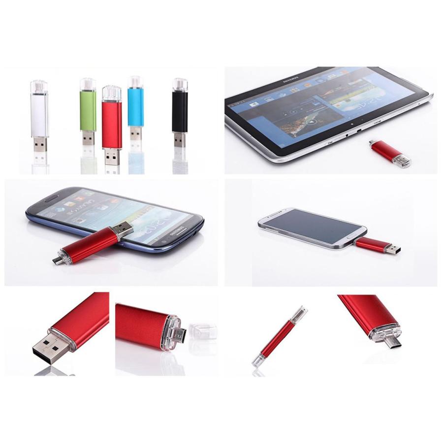 Dual Port デュアルポートFLASHメモリ 32GB アンドロイド4.0以降に対応 スマホ タブレット PC全般　【ピンク】 |  | 01