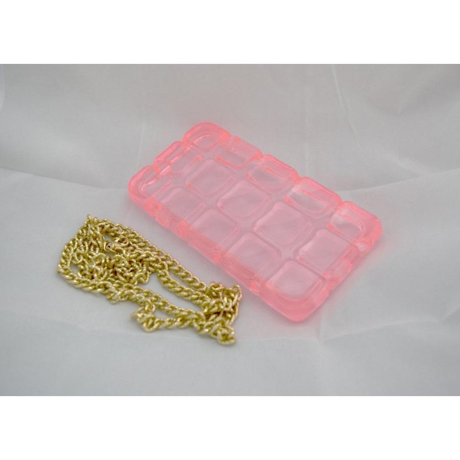 iPhone 6 - 4.7インチ用ケース（カバー）アイスブロック おしゃれチェーンストラップ付きTPU ケース クリア (クリアピンク) |  | 02