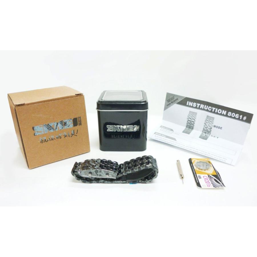 メンズLEDブレスレットウォッチ 並行輸入 ハイクラス 30m防水 LED腕時計(ブラック×ブルーLED) かっこいい 個性的【Skmei正規品】 |  | 02