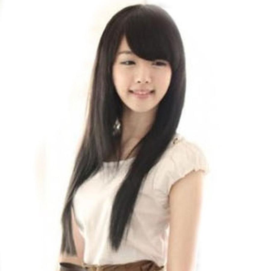 耐熱フルウィッグ-お嬢様ストレート/ロング/ブラック（ウィッグキャップ付き） | 