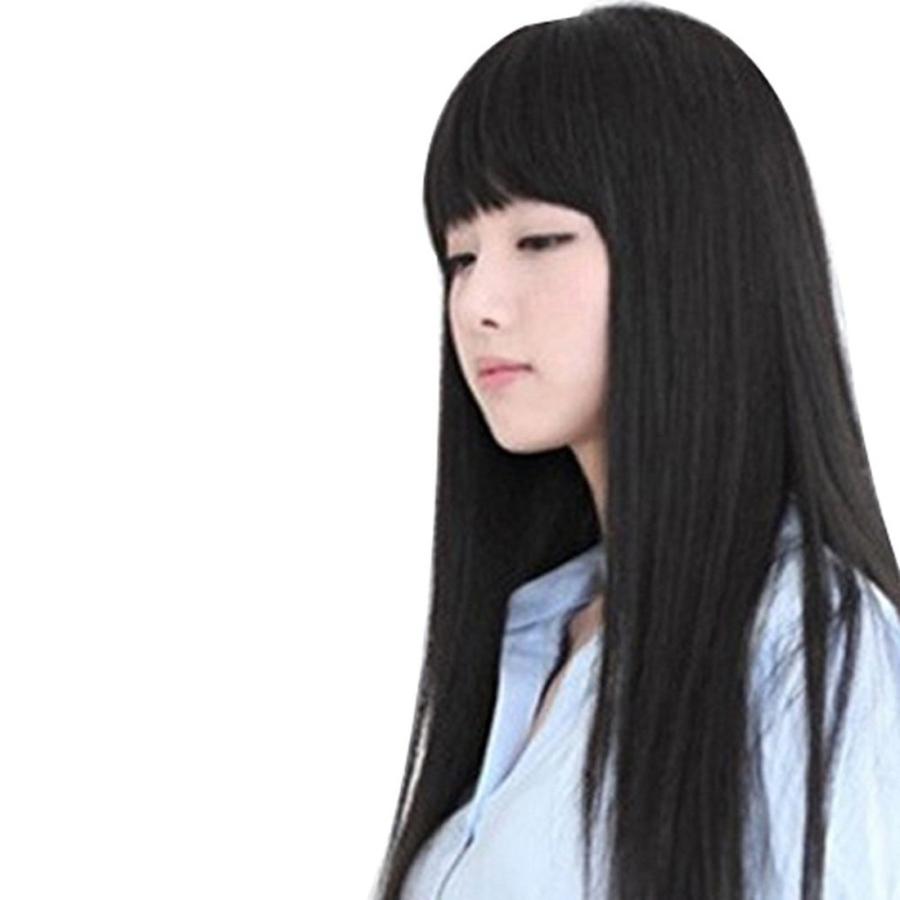 耐熱フルウィッグ-ぱっつんストレート/ロング/ブラック（ウィッグキャップ付き） |  | 02