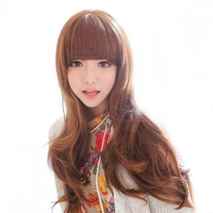 耐熱フルウィッグ-ふわふわカール/ロング/ライトブラウン（ウィッグキャップ付き） |  | 01