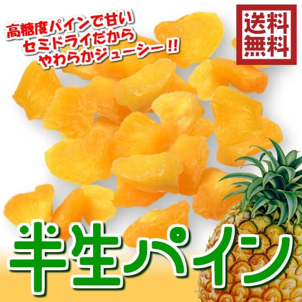 ドライパイナップル フィリピン産 160g／80gパックが2袋入り 半生タイプ ひとくちサイズ 送料無料（半生パイン80g×2P）ドライフルーツ チャック袋 | 
