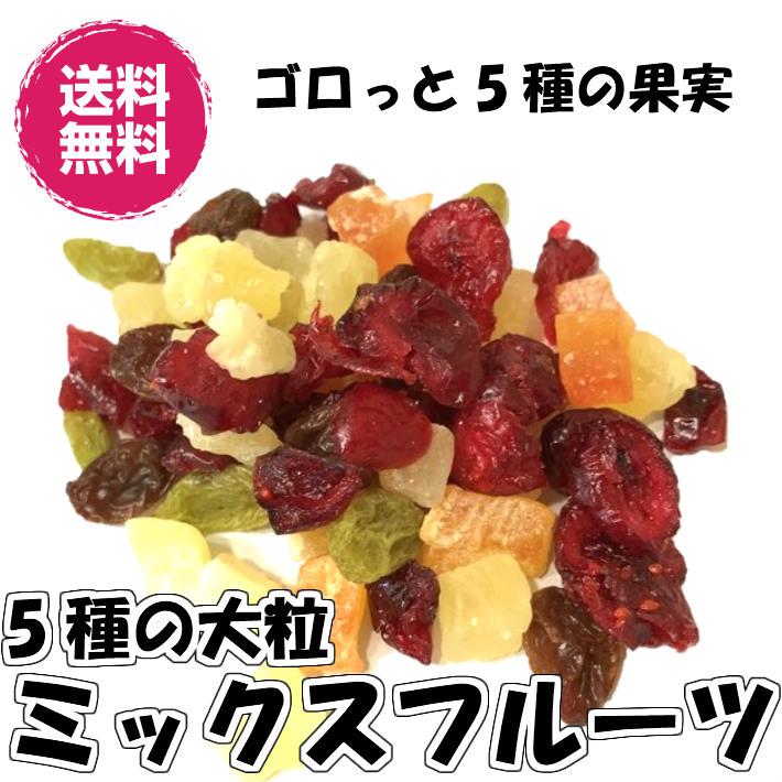5種のドライフルーツミックス 大粒タイプ 1kg／500gパックが2袋入り