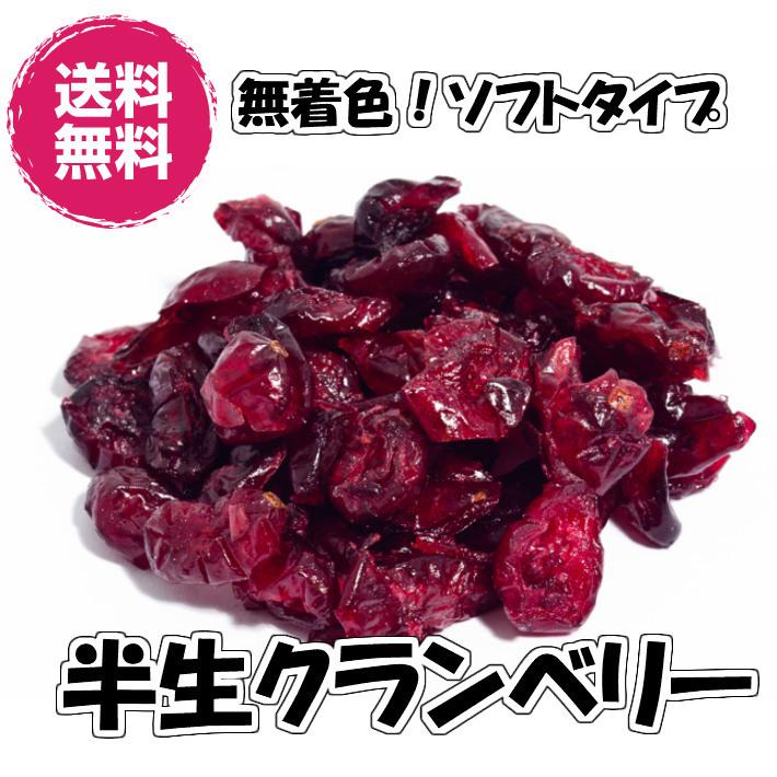 ドライクランベリー 無着色 半生タイプ 500g ドライフルーツ（クランベリー500g）５００ｇ クランベリー 半生タイプ チャック袋 業務用 お買い得パック