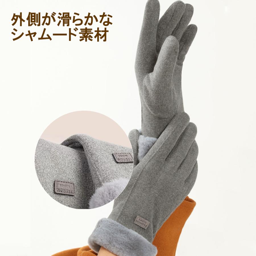 グローブ レディース 手袋 裏起毛 厚手 ハンドケア スマホ手袋 スマホ
