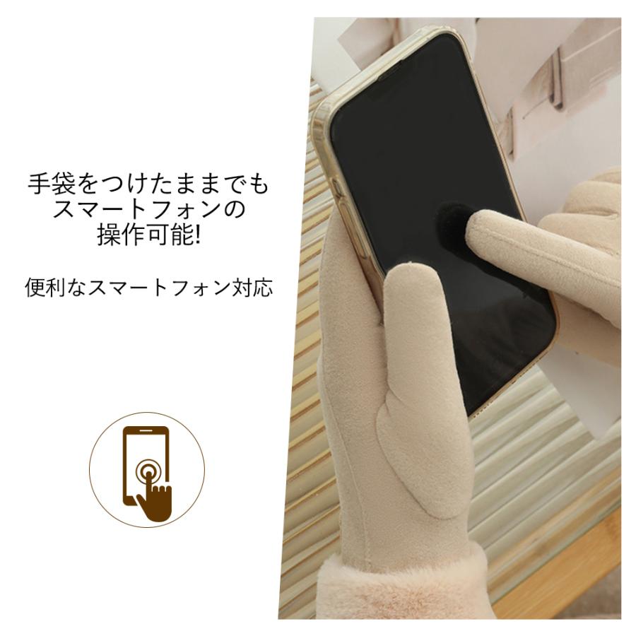 グローブ レディース 手袋 裏起毛 厚手 ハンドケア スマホ手袋 スマホ