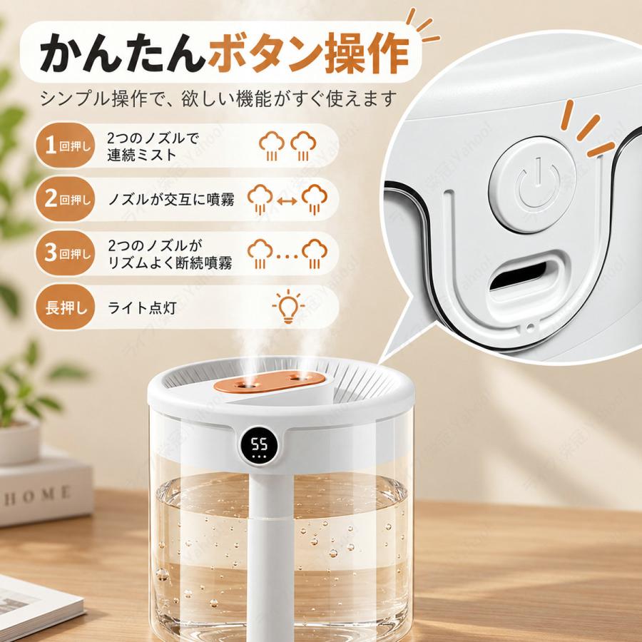 加湿器 卓上 超音波式 大容量 上部給水 省エネ 卓上加湿器 静音 除菌