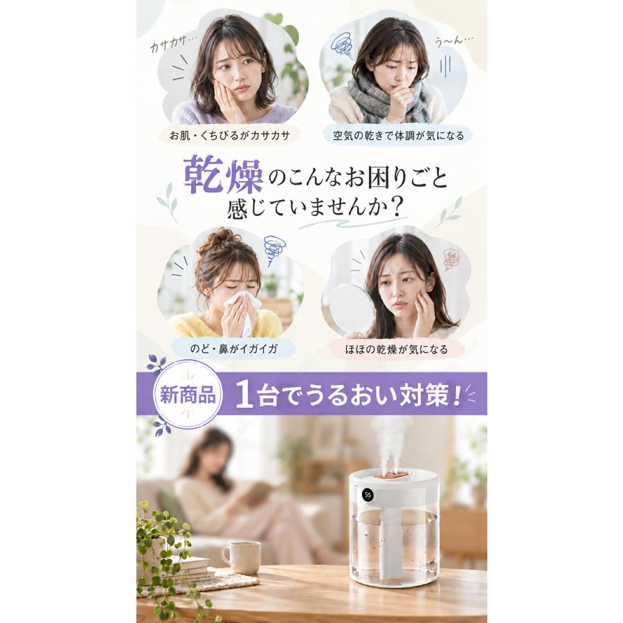❤️大特価❤️加湿器 卓上 除菌加湿器 大容量 最新電解水除菌技術 超音波加湿機 加湿器 卓上 超音波式 大容量 上部給水 省エネ 卓上加湿器 静音 除菌