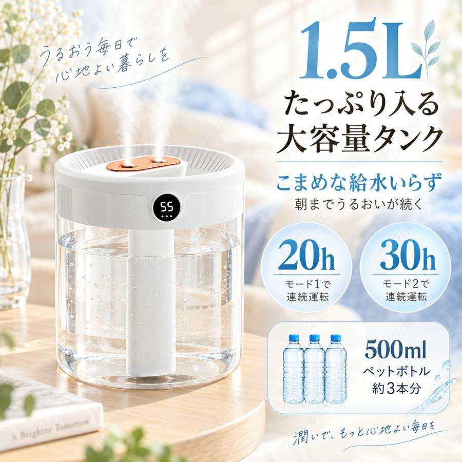 加湿器 卓上 超音波式 大容量 上部給水 省エネ 卓上加湿器 静音 除菌