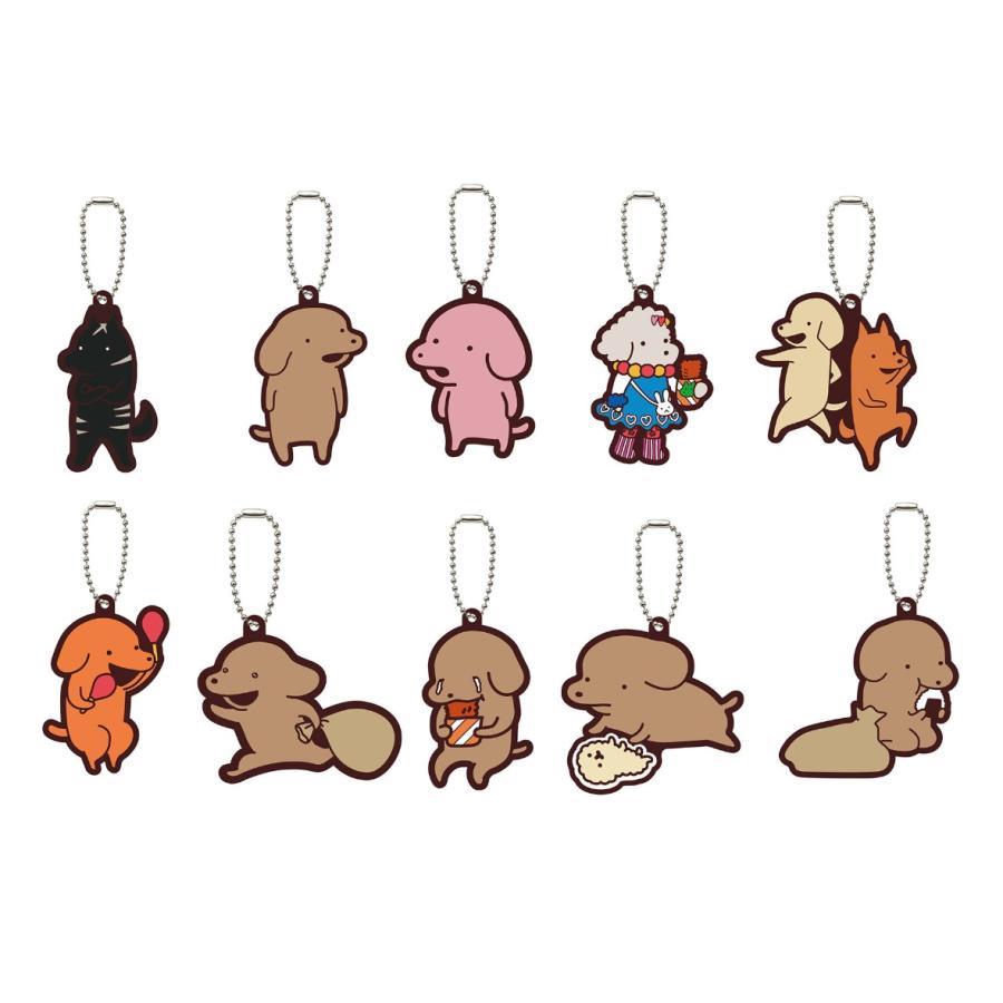 貼りまわれ！こいぬ カプセルラバーマスコット 全10種セット【在庫品