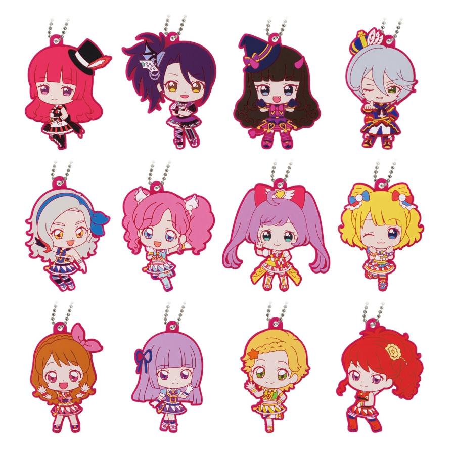 アイカツ！×プリパラ カプセルラバーマスコット 全12種セット BANDAI