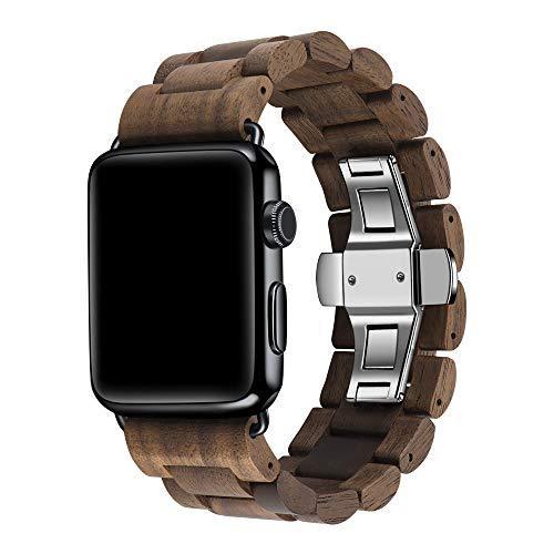 珍しい  with Compatible Band Watch Wooden 【並行輸入品】Kinobo Apple Eco-Frien 100% Watch, レインブーツ