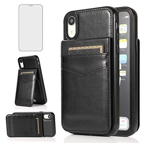 楽天ランキング1位 Xr用携帯電話ケース 並行輸入品 Iphone 強化ガラススクリーンプロテクター付き レザー携帯電話 財布カバースタンド クレジットカードホルダー Iphone用ケース Www Gatorheatandair Com