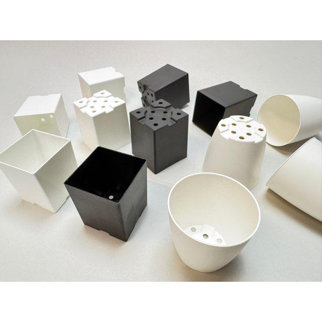 シンプルでマットなプラ鉢2号白-丸 1個売り[2GW] : フラワーショップ