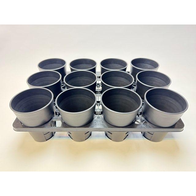 10.5cmポットや3.5号鉢用丸型枠トレイ:3×4=12鉢用+陶器風プラ 10.5cmポットや3.5号鉢用丸型枠トレイ:3×4=12鉢用+陶器風プラ