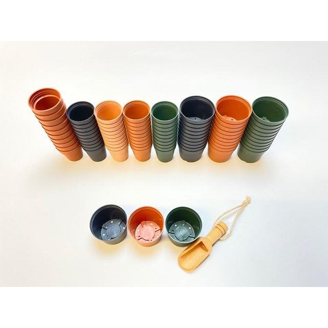 ミニプラ鉢1号5種＋1.5号3種各10鉢＋増量1.5号3鉢：計83鉢＋ミニ