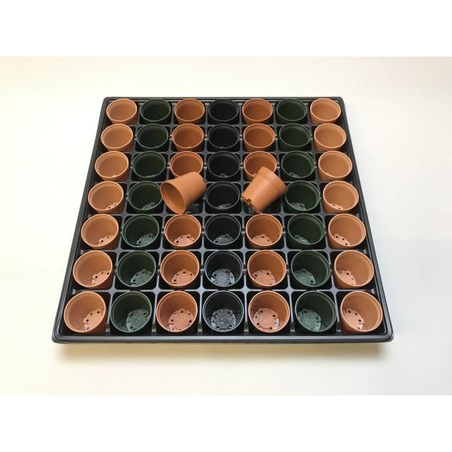 1号プラ鉢ぴったり整理トレイ：浅型(3.3cm)-薄(ソフト)：7×7=49鉢用