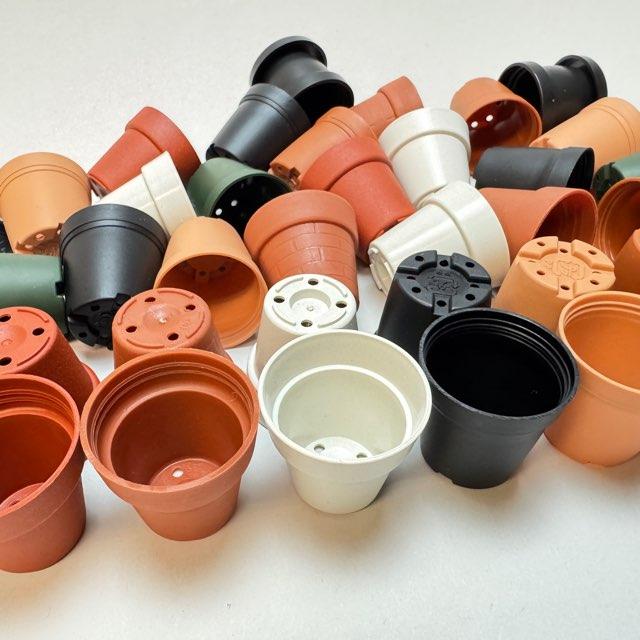 1号プラ鉢-赤茶-超ミニサイズ(1号鉢・1寸鉢・一寸鉢)1個売り※きめ