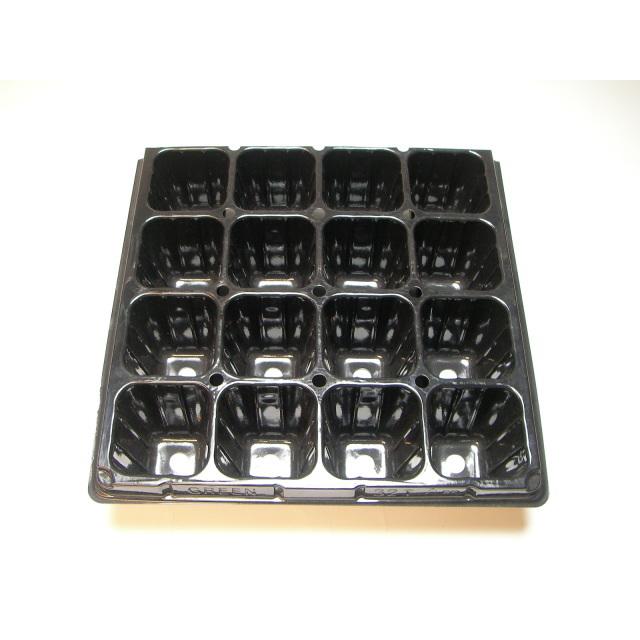 2号プラ鉢ぴったり整理トレイ-厚(ハード)：4×4=16鉢用[セルトレイ