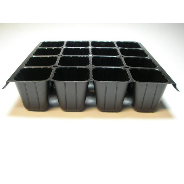 2号プラ鉢ぴったり整理トレイ-厚(ハード)＋2号プラ鉢四角型-白色-ミニ