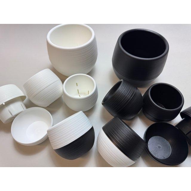 ボール型プラ鉢-3号-黒大(1鉢)[254GB] : フラワーショップ江口