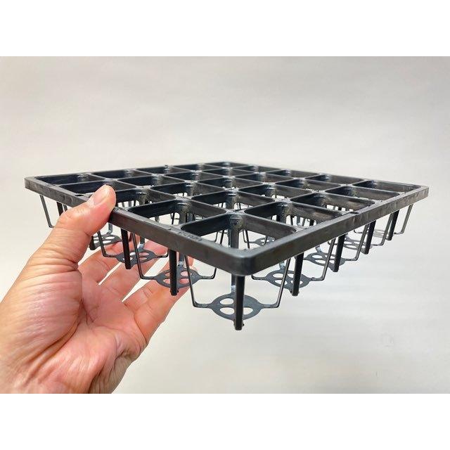 6cmポットや1.7号鉢用四角型枠トレイハーフ-25鉢用(小)[空トレイ