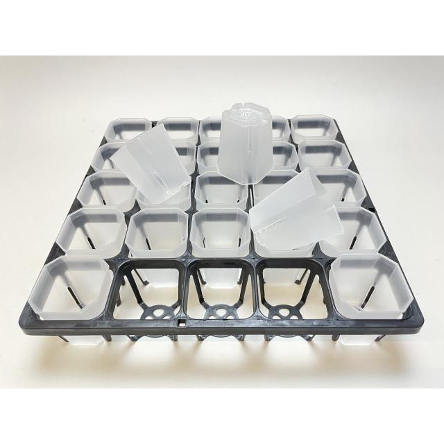 6cmポットや1.7号鉢用四角型枠トレイハーフ:5×5=25鉢用+1.7号 6cmポットや1.7号鉢用四角型枠トレイハーフ:5×5=25鉢用+1.7号