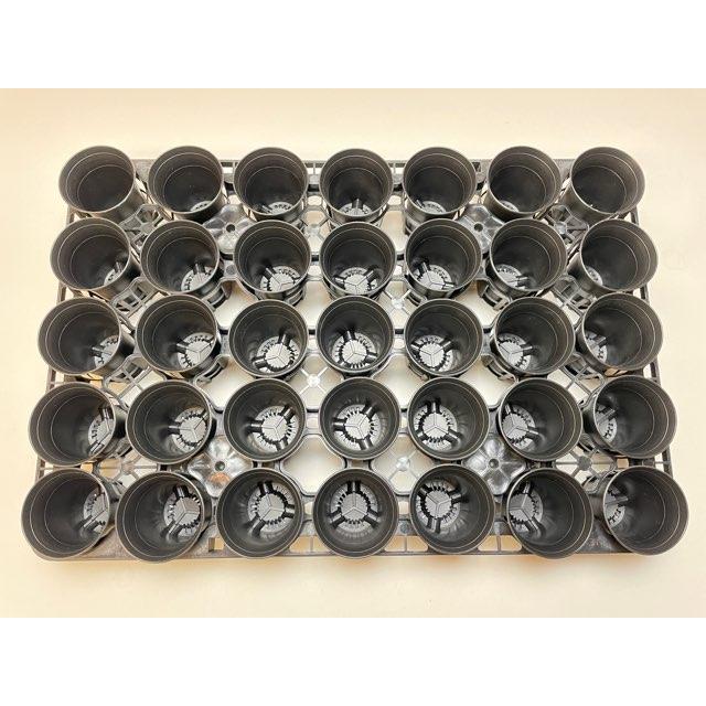 6cmポットや2号鉢用丸型枠トレイ：5×7=35鉢用＋スマートハイスタイル2