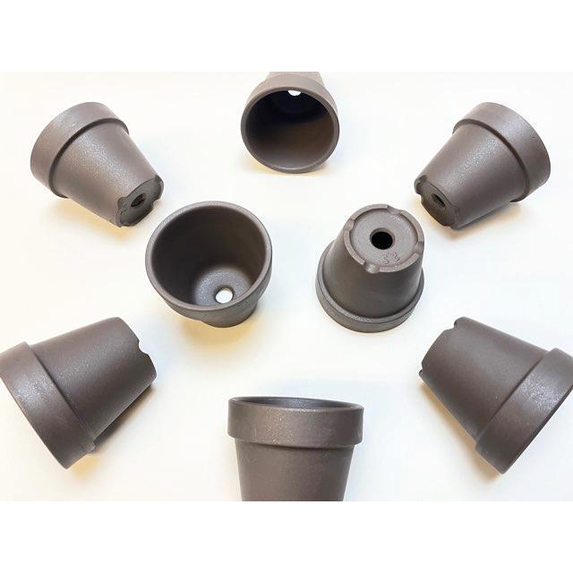 黒陶器鉢(黒朱温鉢/黒土)-2.5号(φ7.9×H7.1) : フラワーショップ江口