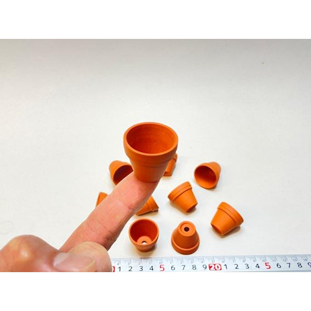 テラコッタ鉢-1.0号/超ミニ(ミニ)(外径φ3×高さ2.5cm/☆小さい方から