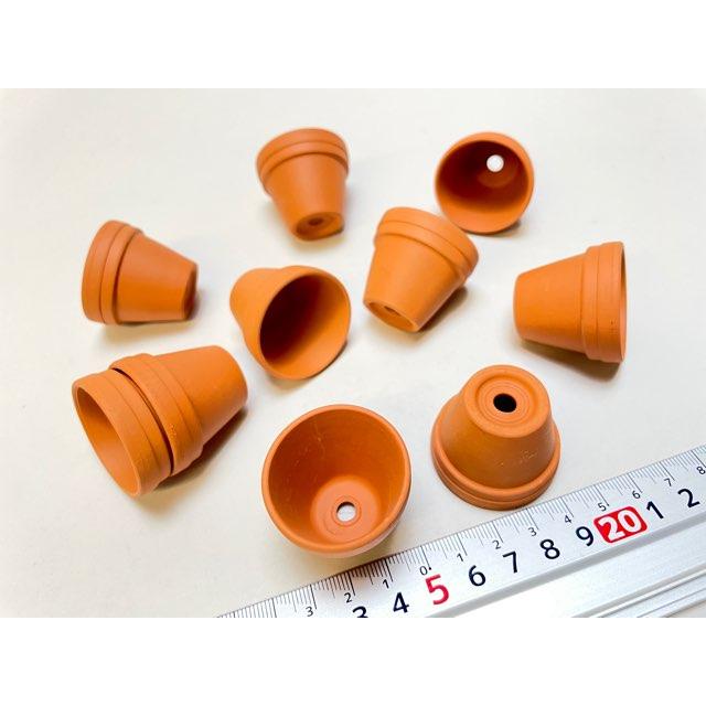 テラコッタ鉢-1.2号/超ミニ(小)(外径φ3.5×高さ3cm/☆小さい方からNo