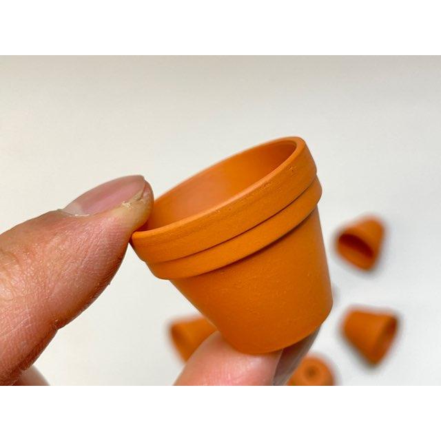 テラコッタ鉢-1.2号/超ミニ(小)(外径φ3.5×高さ3cm/☆小さい方からNo