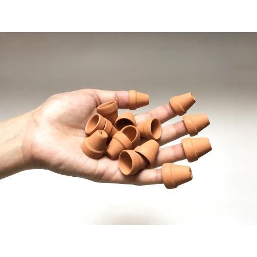 超ミニミニ豆テラコッタ鉢-0.7号鉢(外径φ2.1×高さ2cm/☆小さい方から