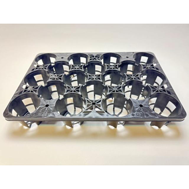 鉢おき　出品してる型枠で作りました 9cmポットや3号鉢用丸型枠トレイ(3×4＋2×3=18鉢用)[254GB] : フラワー