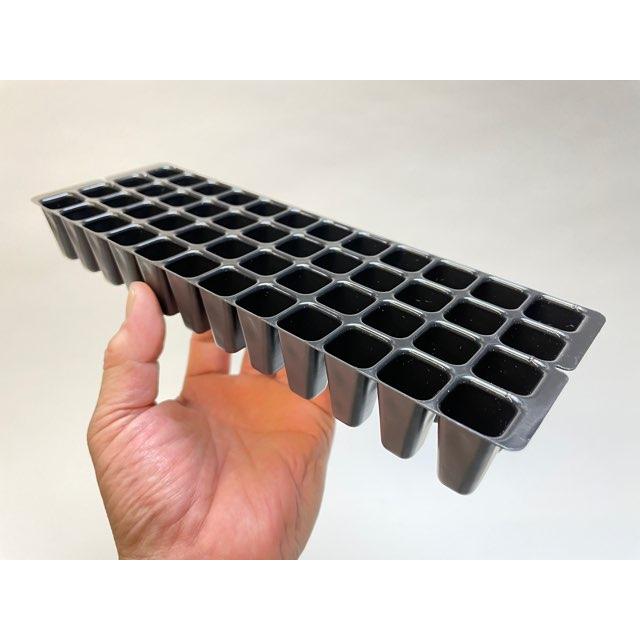 育苗ミニポット:カットセルトレイ-12×4=48穴[植穴:ミニ1.8cm四角]工場