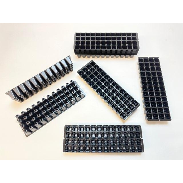 育苗ミニポット:カットセルトレイ-12×4=48穴[植穴:ミニ1.8cm四角]工場