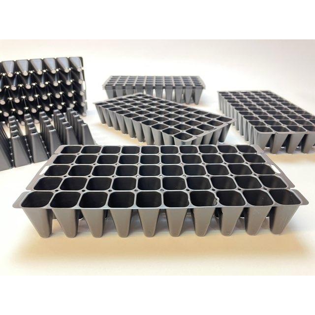 育苗ミニポット:カットセルトレイ-10×5=50穴[植穴:小2.3cm四角]工場